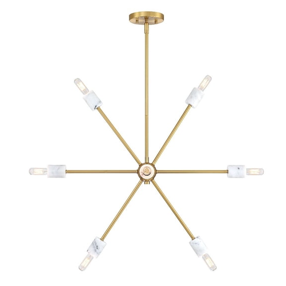 D304C-8CH-BG Designers Fountain Star Dust - 8 Light Chandelier -24.25 Inch Tall and 28 Inch Wide