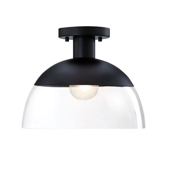 D308M-SF-MB Designers Fountain Rey - 1 Light Semi-Flush Mount -10.25 Inch Tall and 13 Inch Wide-Matte Black Finish