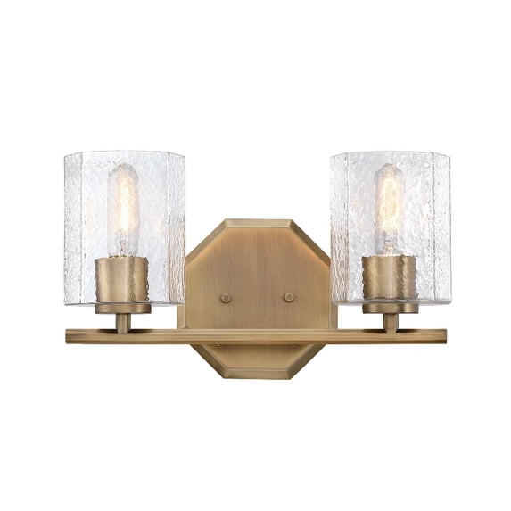 D309M-2B-OSB Designers Fountain Haven - 2 Light Bath Vanity-9.5 Inch Tall and 16 Inch Wide-Old Satin Brass Finish
