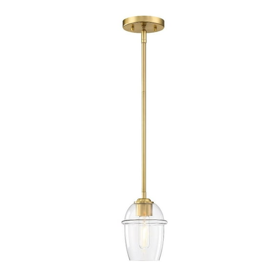 D310M-5P-BG Designers Fountain Summer Jazz - 1 Light Pendant-8 Inch Tall and 5.5 Inch Wide-Brushed Gold Finish