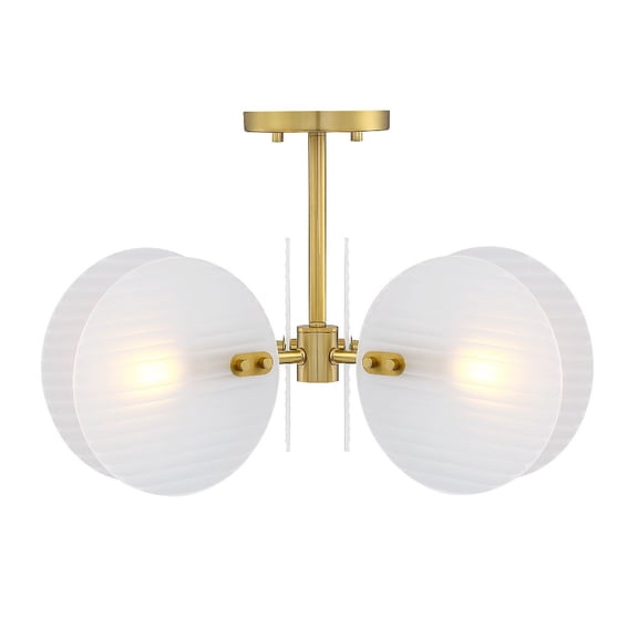 D311C-SF-BG Designers Fountain Sky Fall - 3 Light Semi-Flush Mount -12.75 Inch Tall and 20.75 Inch Wide