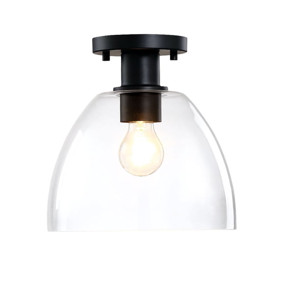 D312M-SF-MB Designers Fountain Indigo - 1 Light Semi-Flush Mount -10 Inch Tall and 10 Inch Wide-Matte Black Finish