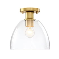 D312M-SF-BG Designers Fountain Indigo - 1 Light Semi-Flush Mount -10 Inch Tall and 10 Inch Wide-Brushed Gold Finish