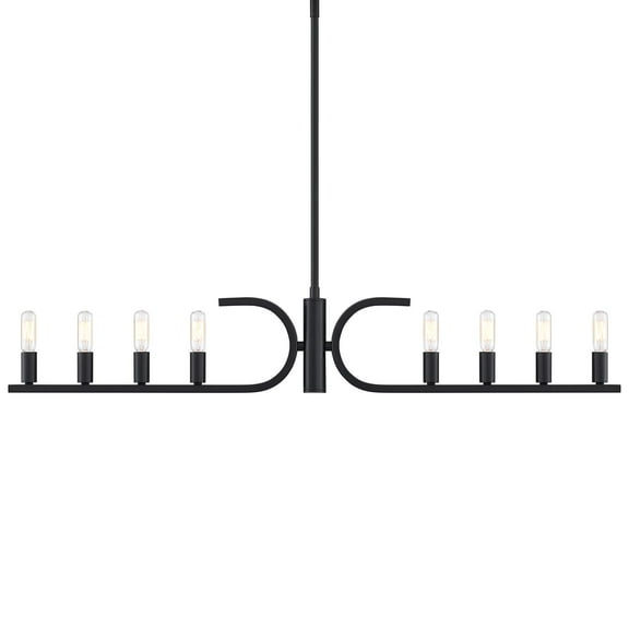 Designers Fountain D314C-IS-MB Skye 8 Light 40" Wide Pillar Candle Linear Pendant - Black
