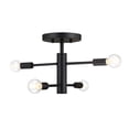 thumbnail image 1 of D320C-SF-MB Designers Fountain Arlo - 4 Light Semi-Flush Mount -9 Inch Tall and 14.25 Inch Wide-Matte Black Finish, 1 of 9