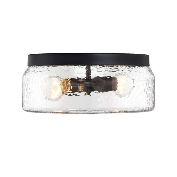 D323M-FM-MB Designers Fountain Rose Marie - 2 Light Flush mount -5.5 Inch Tall and 13 Inch Wide-Matte Black Finish