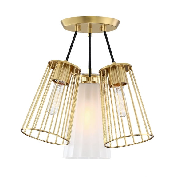 D328M-SF-BG Designers Fountain Liana - 4 Light Semi-Flush Mount -16.75 Inch Tall and 17.5 Inch Wide