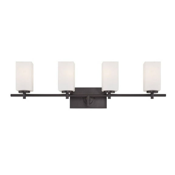 Designers Fountain Dakota Biscayne Bronze 4 Light Bathroom Vanity Light Fixture, 6734-BBR