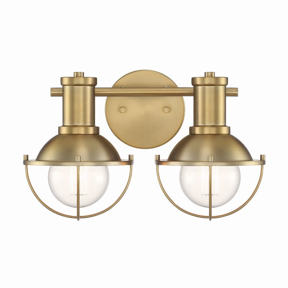 Dalton 15" Brushed Gold Industrial Farmhouse Vanity Wall Light