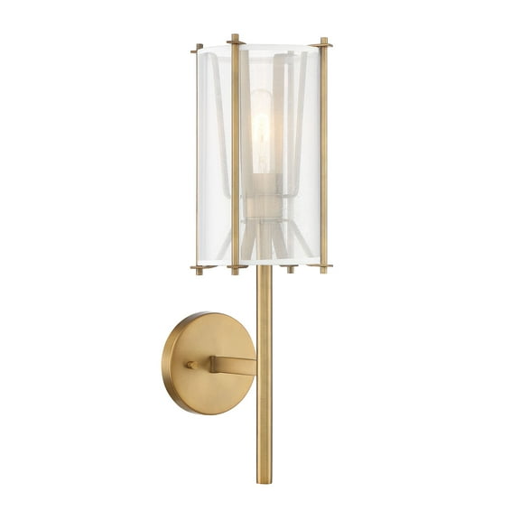 Designers Fountain Daybreak Old Satin Brass 1 Light Wall Sconce, D223M-WS-OSB