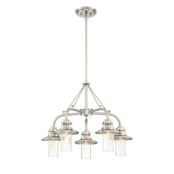 Designers Fountain Dover Satin Platinum 5 Light Chandelier, 91585-SP