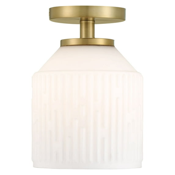 Designers Fountain Ele 7.25 inch 1-Light Brushed Gold Modern Semi Flush Mount Ceiling Light, D288M-SF-BG