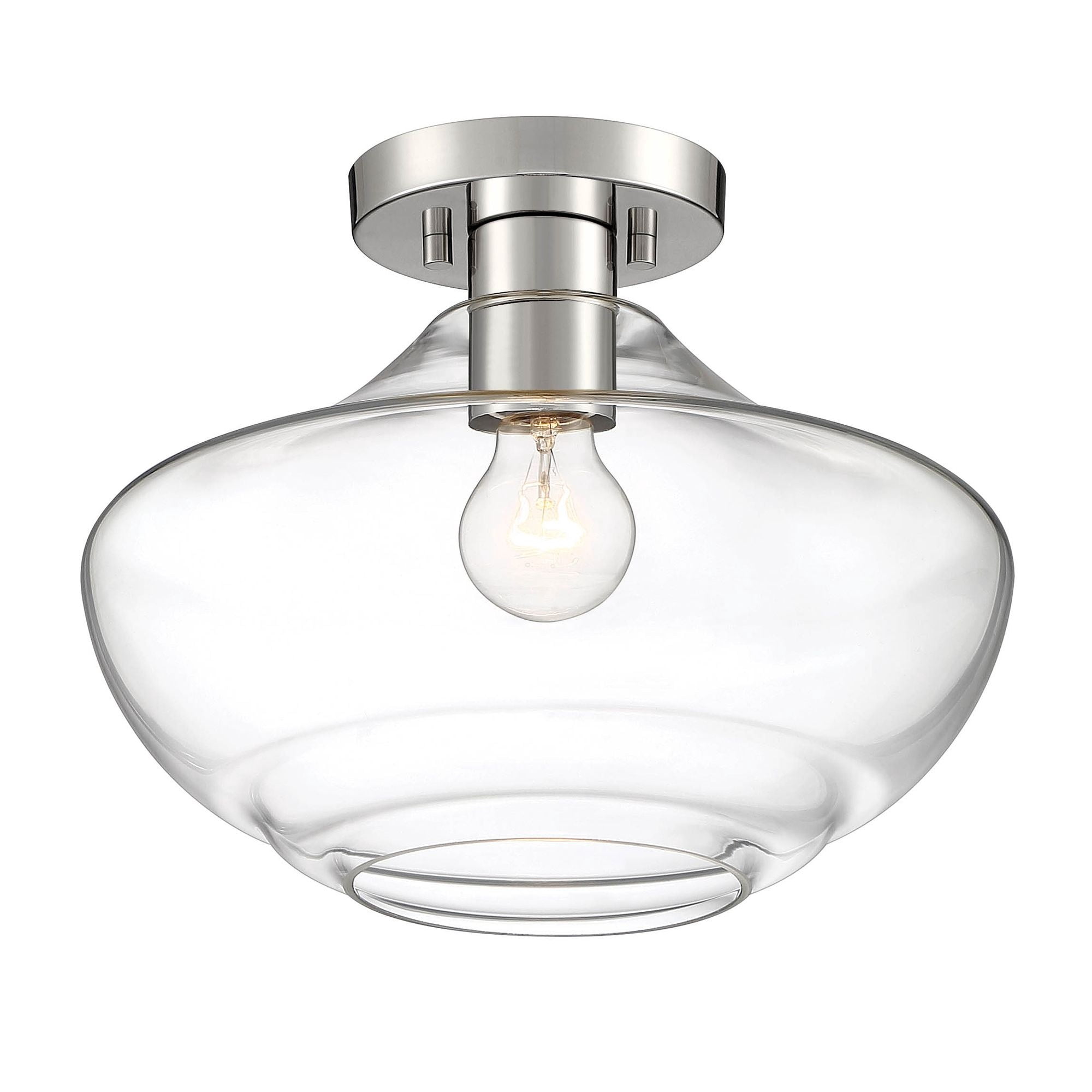 Designers Fountain Emma 1 Light Polished Nickel Semi Flush Mount Ceiling Light, D249M-SF-PN