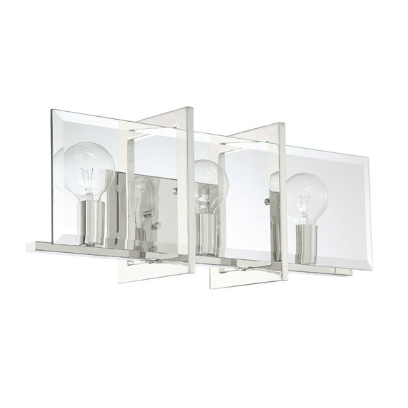 Designers Fountain Ethan Polished Nickel 3 Light Bathroom Vanity Light Fixture, 93603-PN