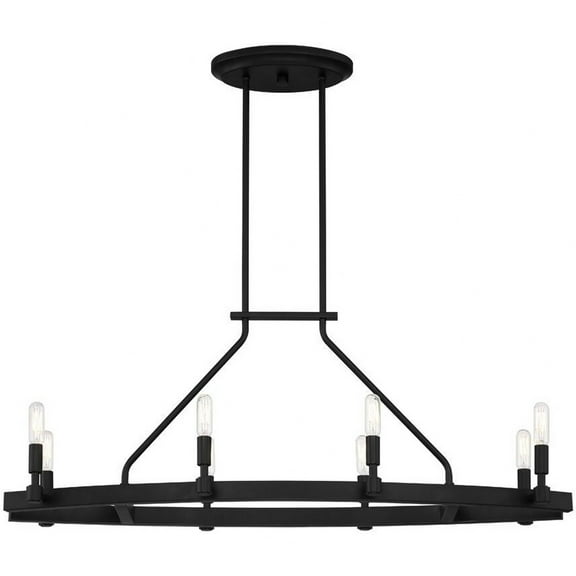 Designers Fountain Fiora Black 8 Light Linear Chandelier, 92538-BK
