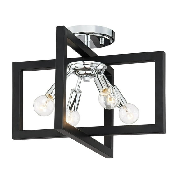 92811-CH-Designers Fountain-Xander - 4 Light Semi-Flush Mount-Chrome Finish
