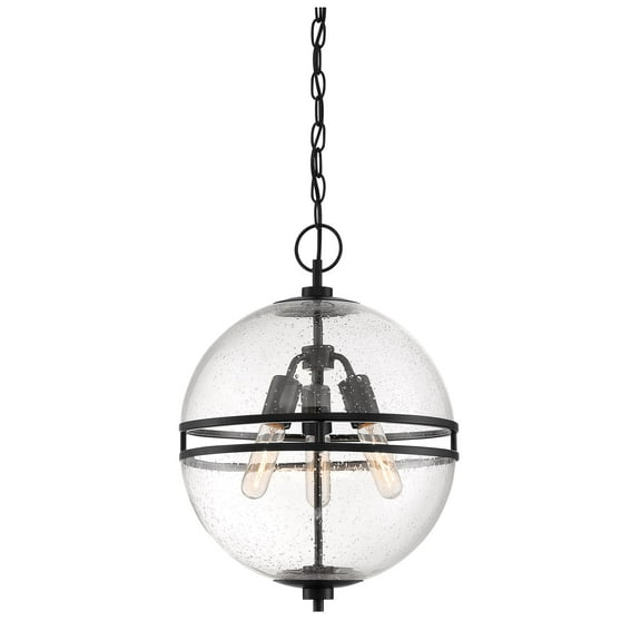 Designers Fountain Hollywood Hills Matte Black 3 Light Pendant, D209M-14P-MB