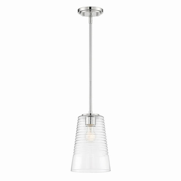 Designers Fountain Ingo Polished Nickel 1 Light Pendant, D230M-8P-PN
