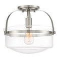 thumbnail image 1 of Designers Fountain Jaxon Brushed Nickel 1 Light Semi Flush Mount Ceiling Light, 90611-BN, 1 of 8