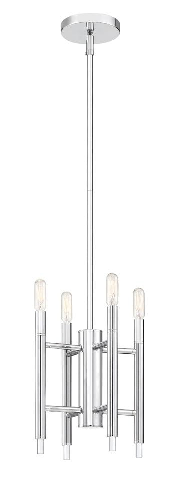 Jessa Chrome 4-Light Mini-Pendant with Clean Lines