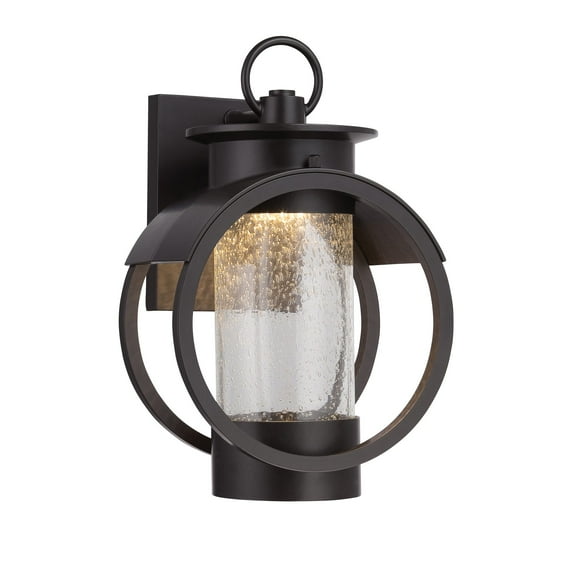 Arbor Burnished Bronze Outdoor Line Voltage Hardwired Porch Light Wall Sconce with Integrated LED