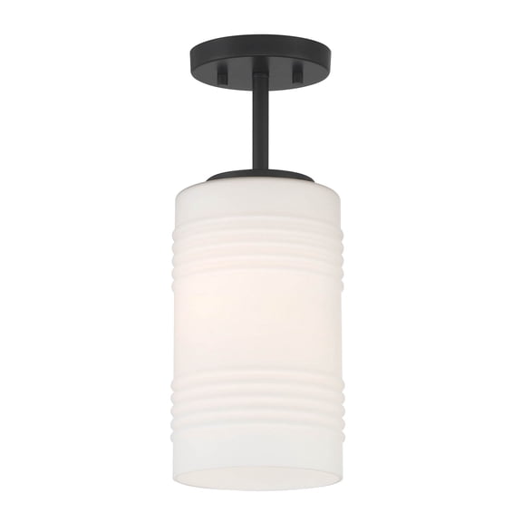 Designers Fountain Leavenworth 1 Light Matte Black SF Convertible, D257M-SF-MB