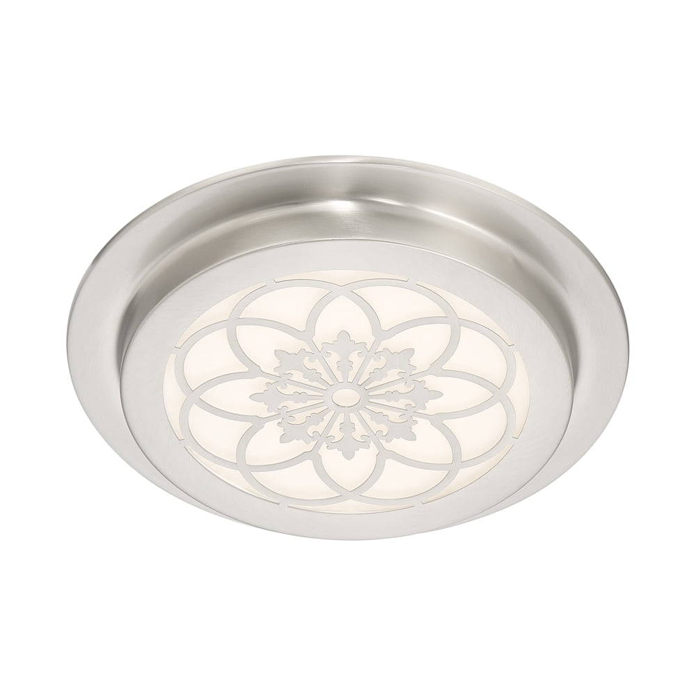 12" Brushed Nickel LED Glass Flush Mount Ceiling Light