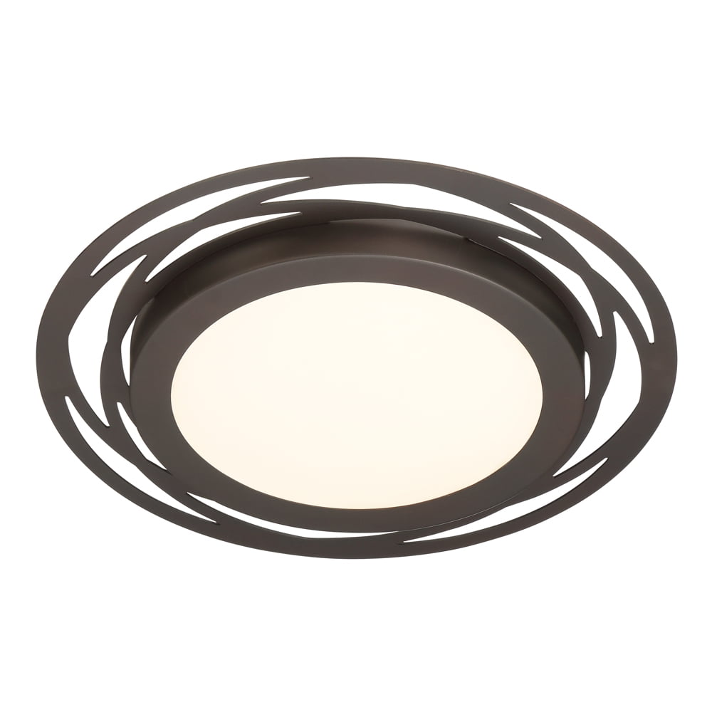 Satin Bronze 13.5'' Edge Lit LED Flush Mount Ceiling Light