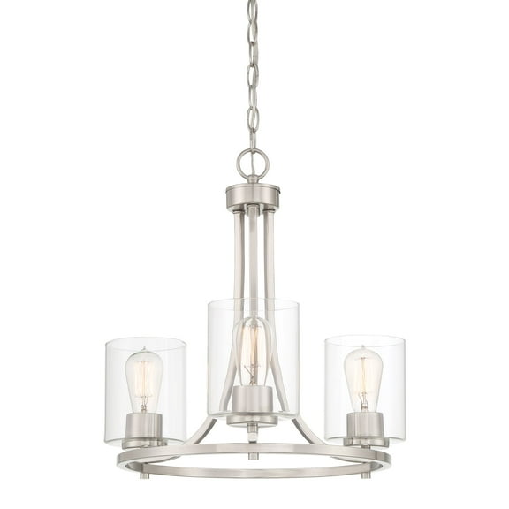 Designers Fountain Liam Platinum (Satin) 3-Light Hanging Fixture, 93083-SP