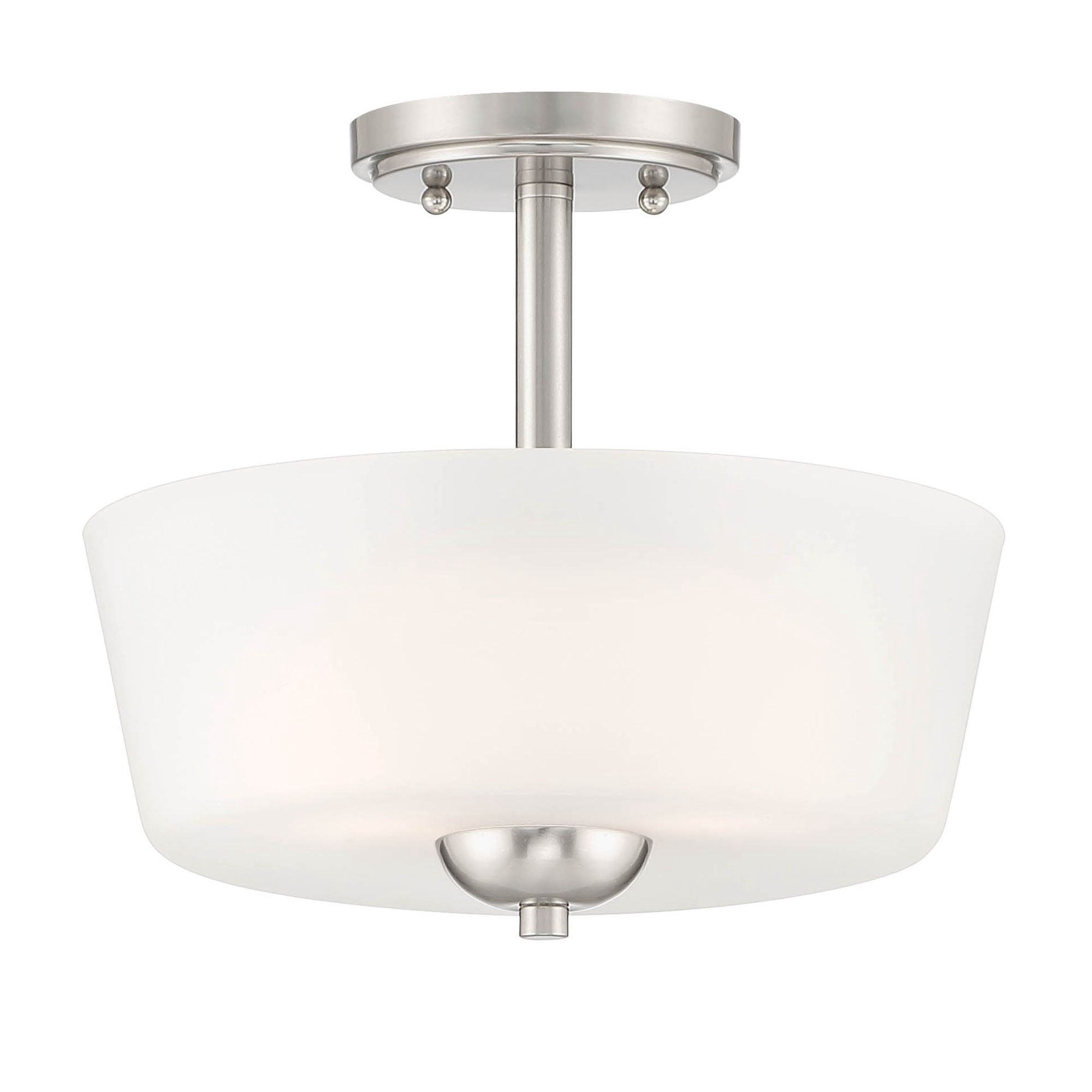 Designers Fountain Malone 2 Light Brushed Nickel Semi Flush Mount Ceiling Light, D267M-SF-BN