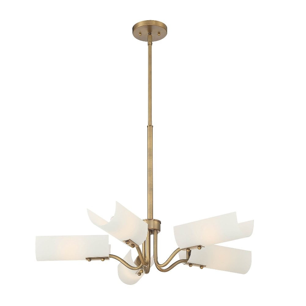 Manhasset 21.25" Old Satin Brass 5-Light Chandelier