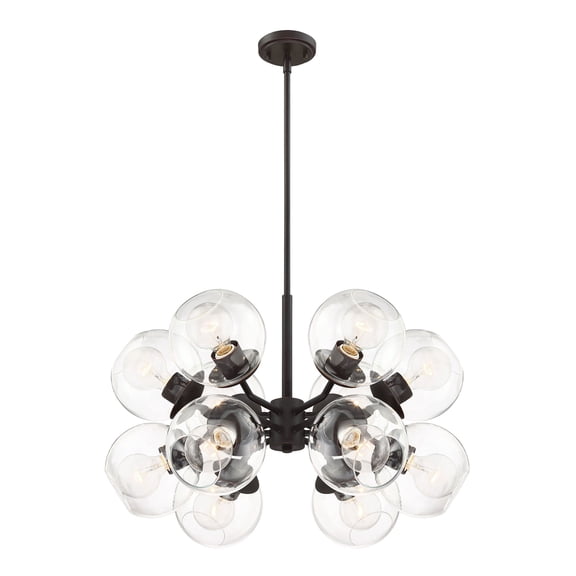 Designers Fountain Meridian Satin Bronze 12 Light Chandelier, 912812-SB