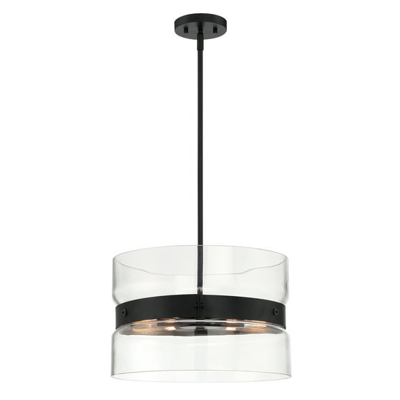 Designers Fountain Midnight LA 6 Light Matte Black Pendant, D222C-16P-MB