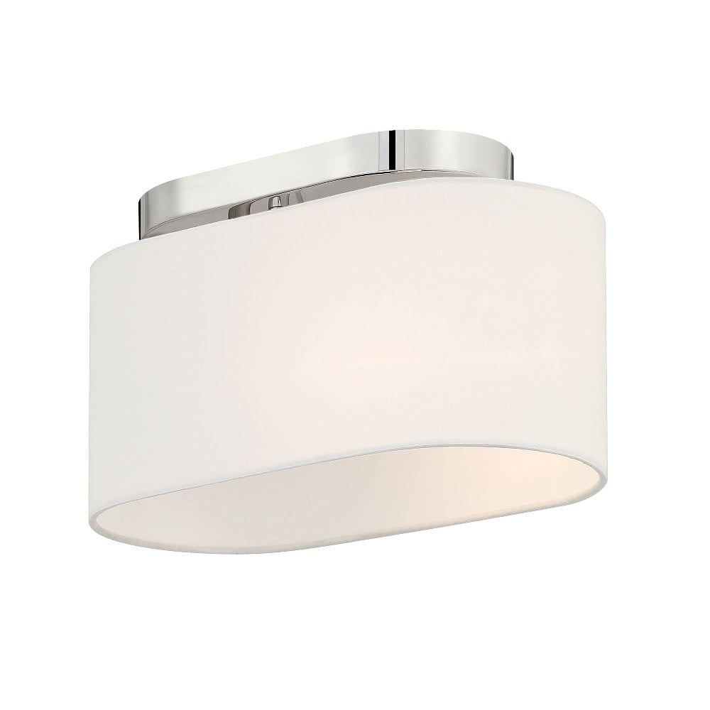 Midtown Modern 7" Polished Nickel Semi-Flush Ceiling Light