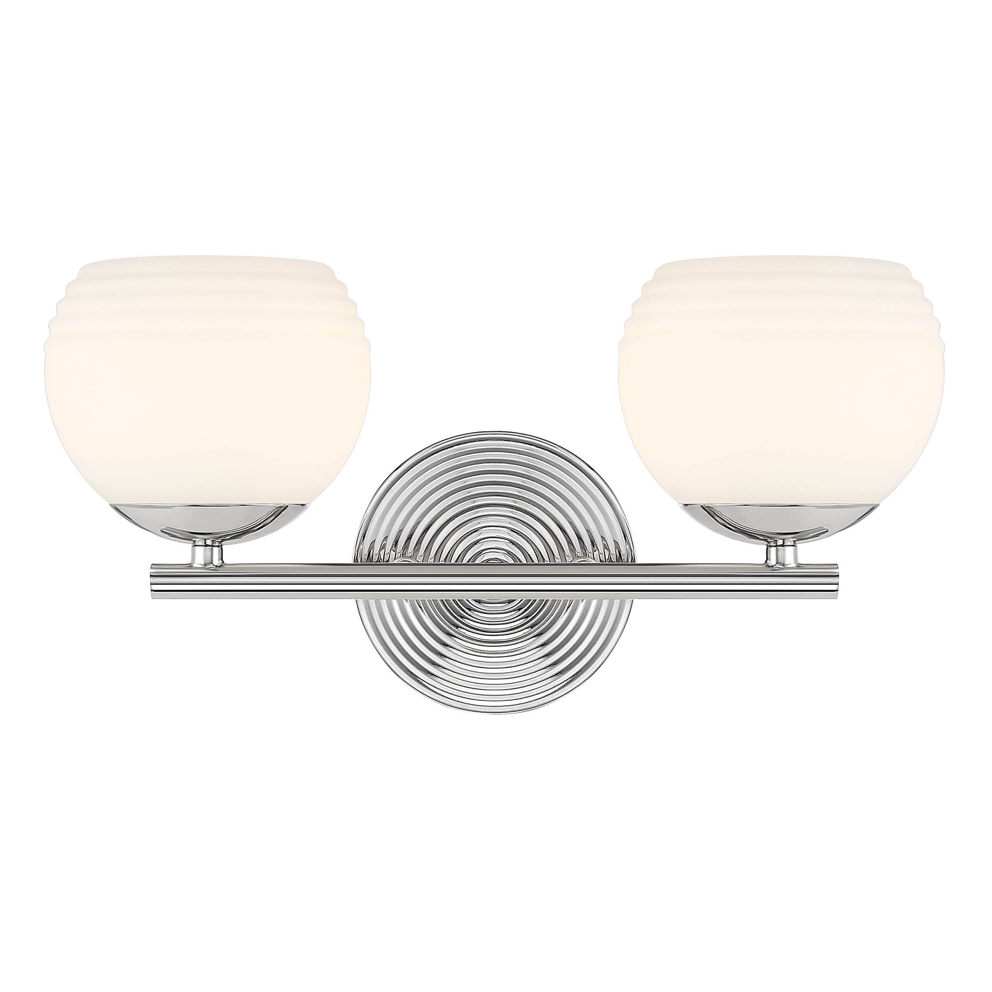 Moon Breeze Polished Nickel 16" Vanity Wall Light with Opal Glass