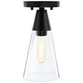 thumbnail image 1 of Designers Fountain Norro 5.5 inch 1-Light Matte Black Modern Flush Mount Ceiling Light, D290M-5FM-MB, 1 of 8