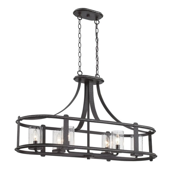 Designers Fountain Palencia Artisan Pardo Wash 6 Light Linear Chandelier, 87538-APW