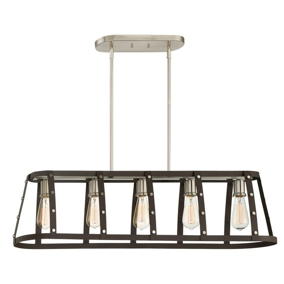 Designers Fountain Presidio Rustique 5 Light Linear Chandelier, 91638-RT