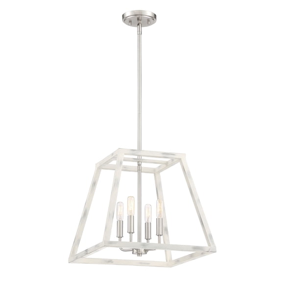 Designers Fountain Rhode Coastal Weathered White 4 Light Pendant, 94954-CWW