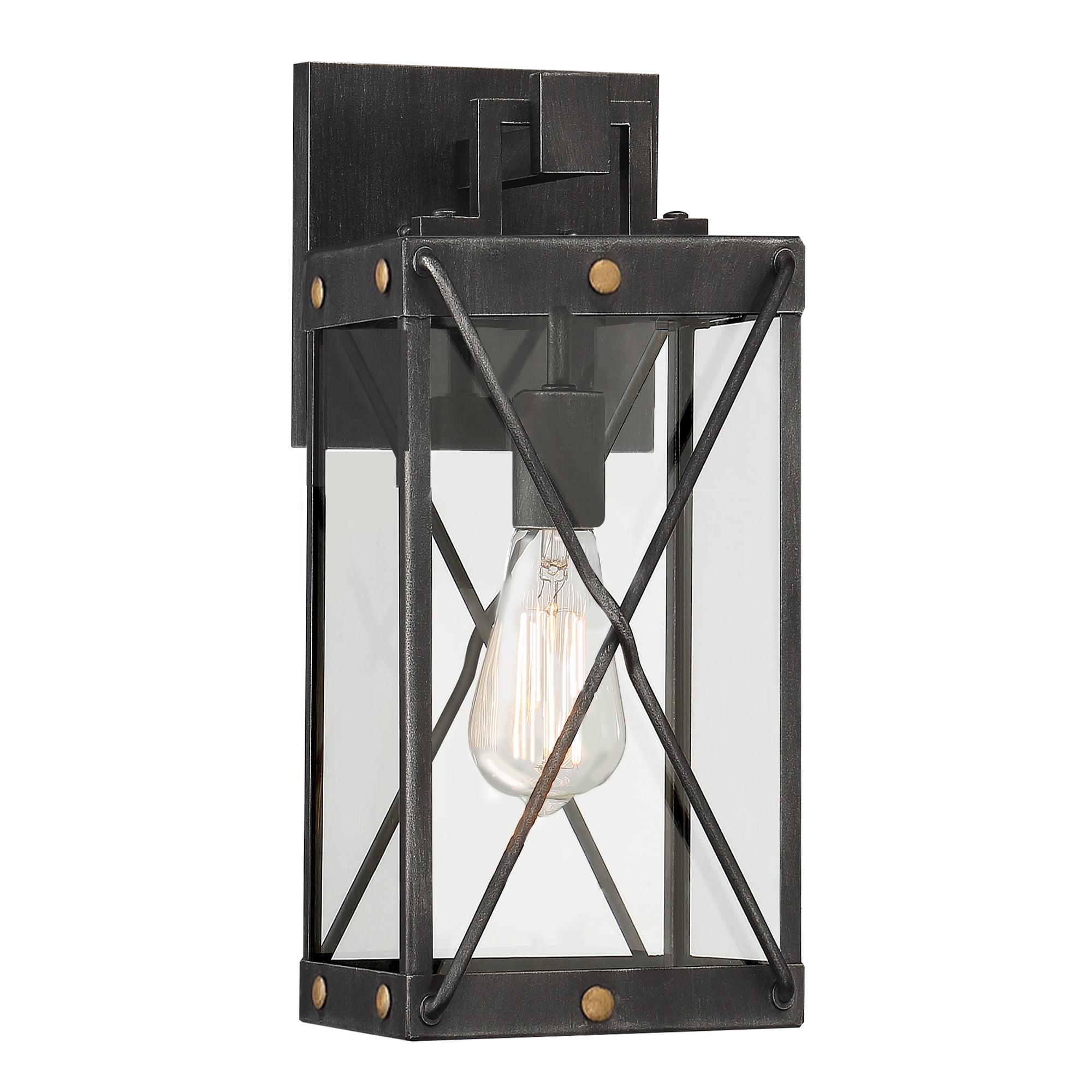 Pewter Dimmable Direct Wired Electric Sconce