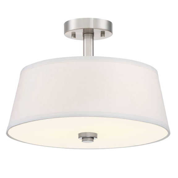 88511-SP Designers Fountain Studio - 2 Light Semi Flush-Mount-Satin Platinum Finish