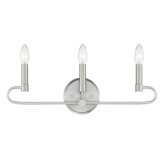 Designers Fountain Summit 3 Light Brushed Nickel Bathroom Vanity Light Fixture, D269C-3B-BN