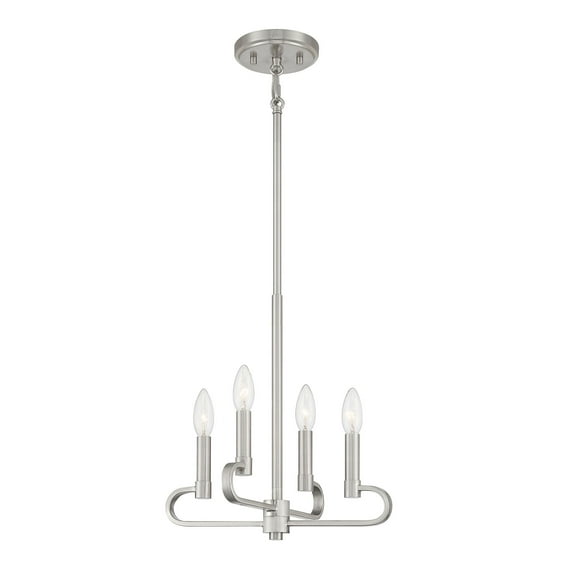 Designers Fountain Summit 4 Light Brushed Nickel Chandelier, D269C-4CH-BN