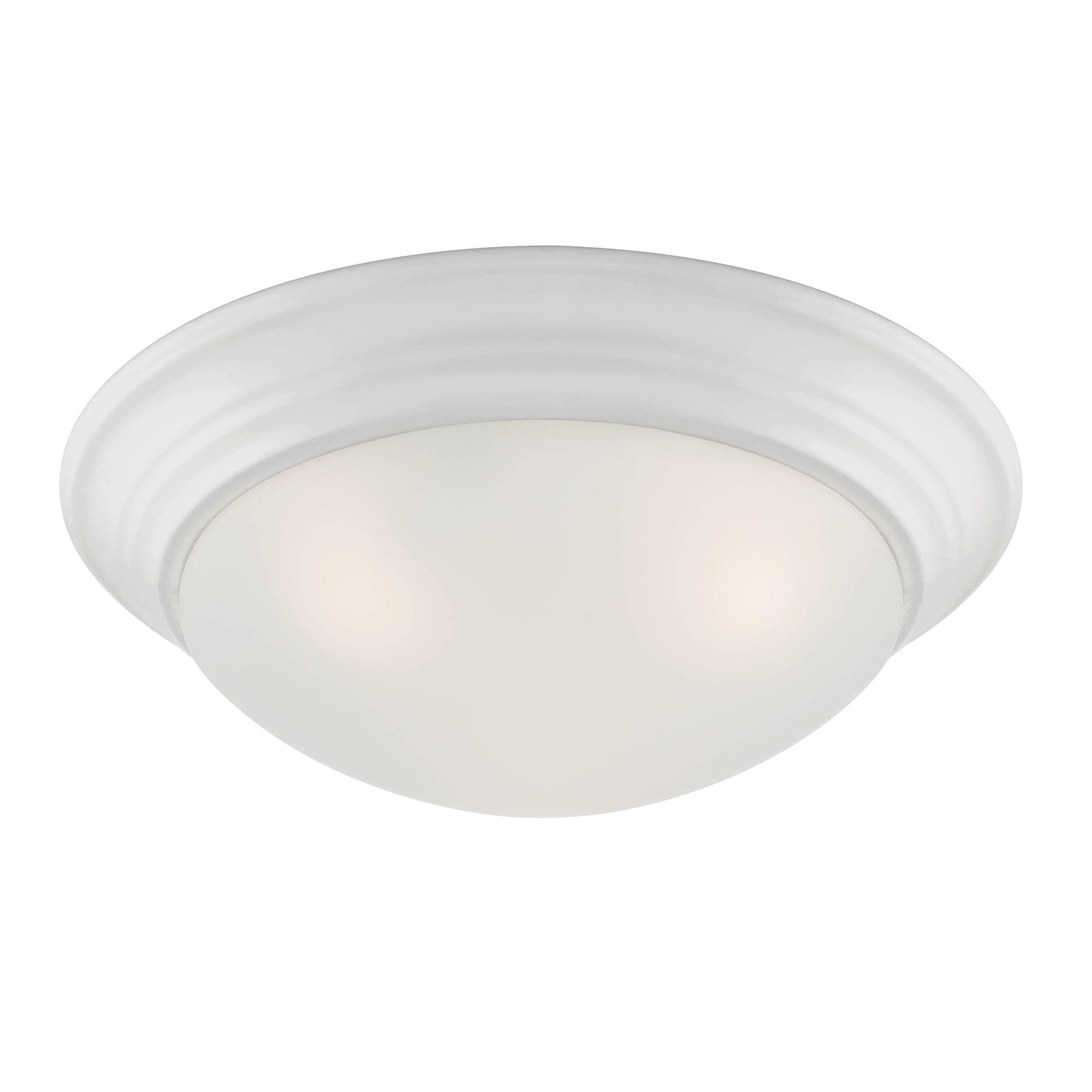 Tap Collection 14" Brushed Nickel 2-Light Indoor/Outdoor Flush Mount