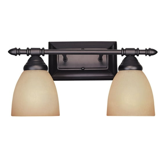 Apollo 2 - Light Oil Rubbed Bronze Dark Brown Traditional Wall Sconce