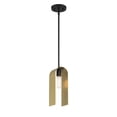 thumbnail image 1 of Designers Fountain U Turn 1 Light Matte Black Pendant, D263M-4P-MB, 1 of 4