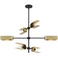 thumbnail image 1 of Designers Fountain U Turn 6 Light Matte Black Island Pendant, D263M-IS-MB, 1 of 6