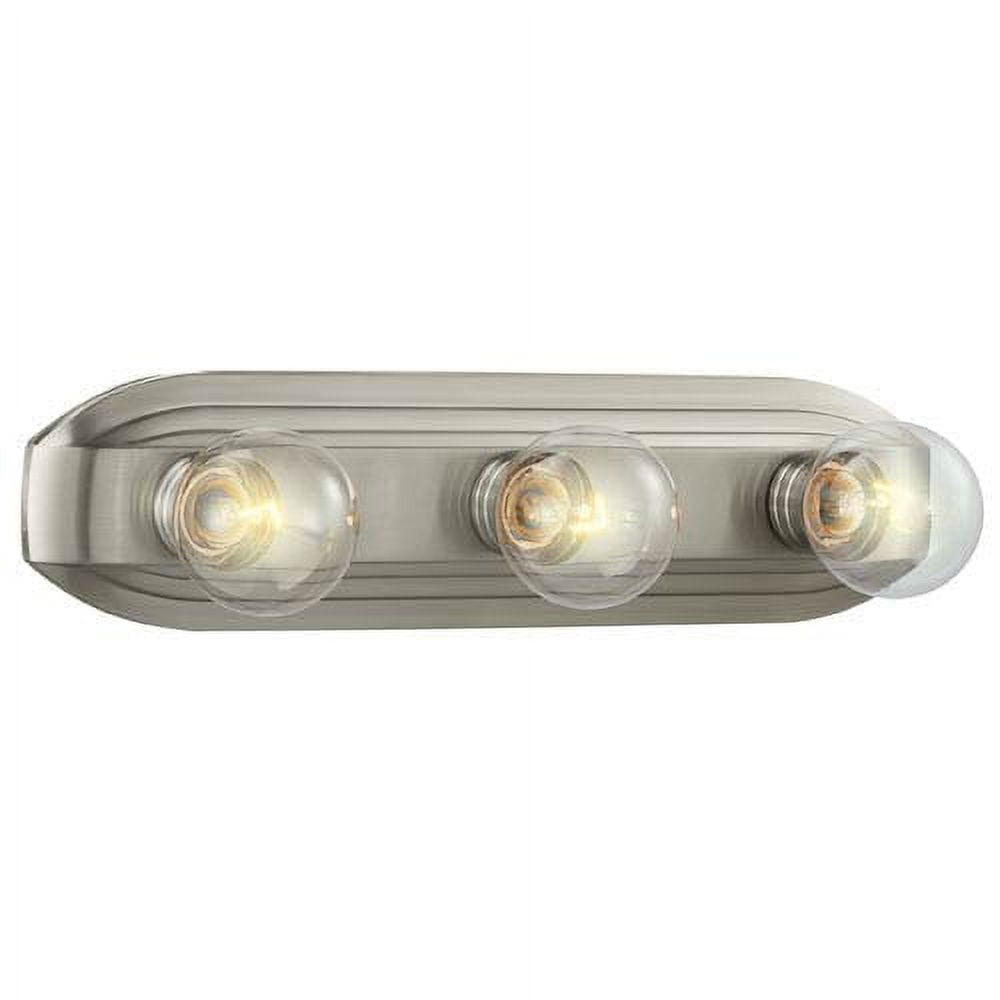 Buena Vista 18" Brushed Nickel 3-Light Retro Vanity Fixture