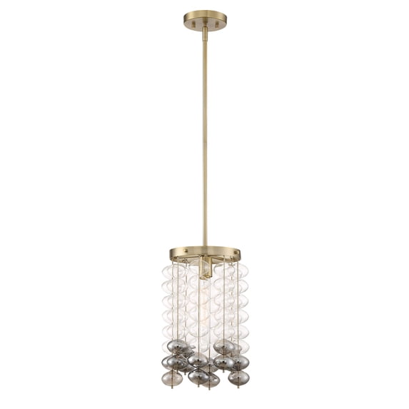Designers Fountain Villa Rose Brushed Gold 1 Light Mini Pendant, D208M-9P-BG