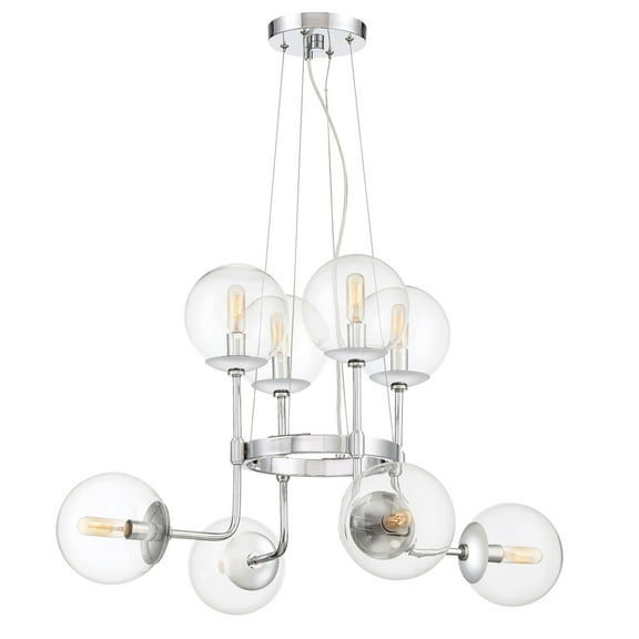 Designers Fountain Welton Chrome 8 Light Chandelier, 92088-CH